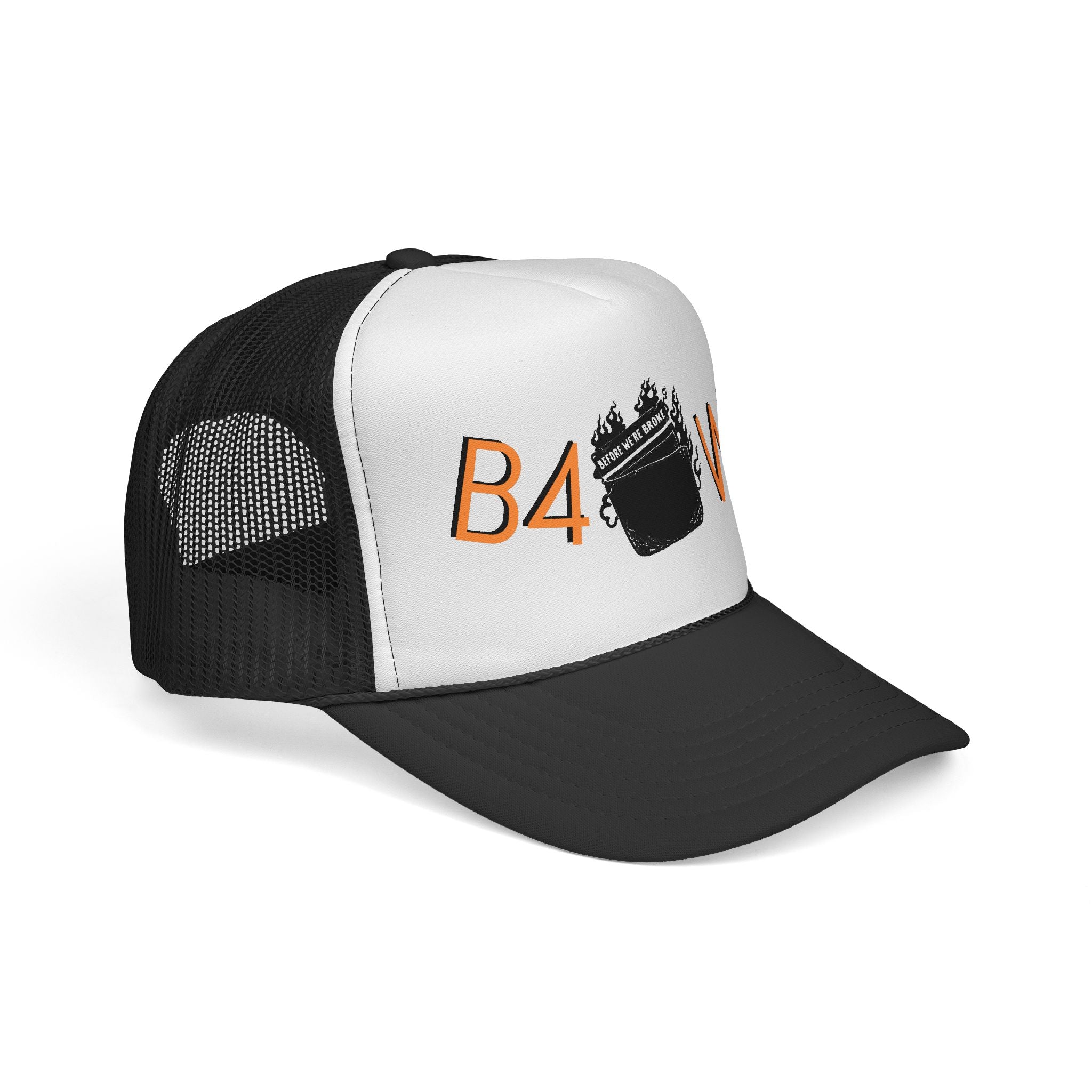 B4WB Burning Cooler Trucker Hat — Outdoor BBQ & Tailgate Cap