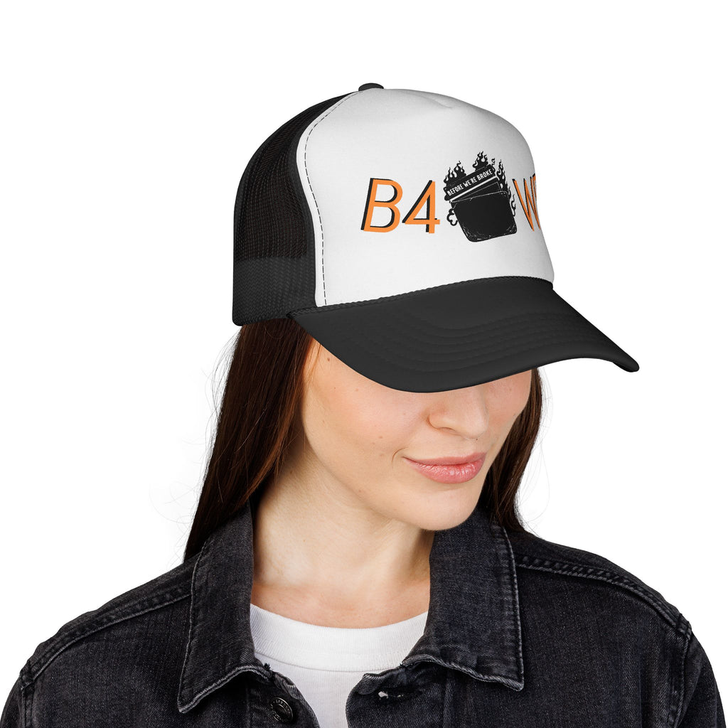 B4WB Burning Cooler Trucker Hat — Outdoor BBQ & Tailgate Cap